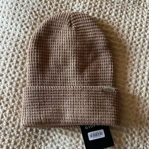 Gigi Pip Women's Brown Beanie Hat Cozy Winter Waffle Style nwt new with tags